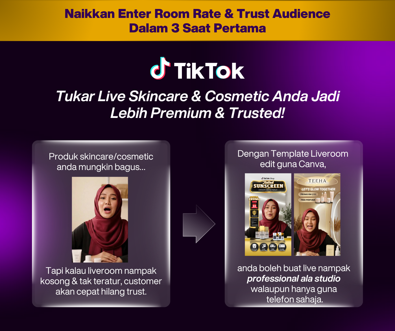 Template Liveroom TikTok Skincare